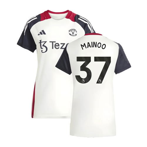 2025 Man Utd Training Jersey (Off White) - Womens (Mainoo 37)