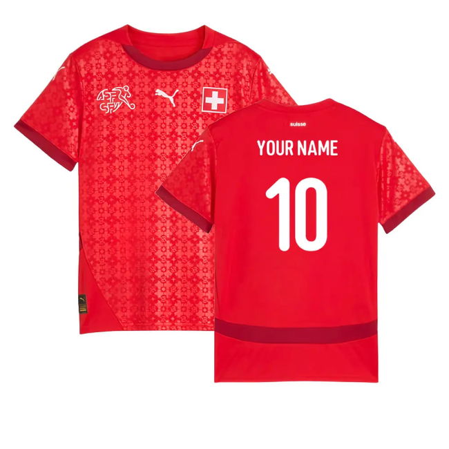 2025 Switzerland EUR25 Home Shirt (Kids) (Your Name)