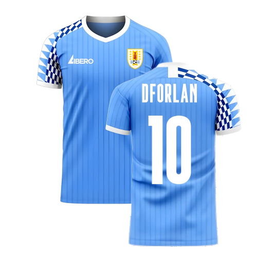 Uruguay 2025-2026 Home Concept Football Kit (Libero) (D FORLAN 10)