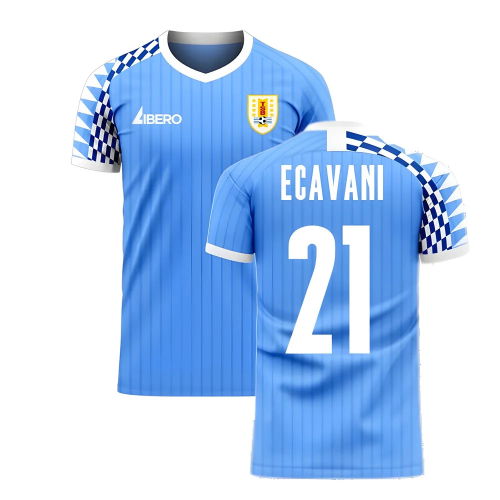 Uruguay 2025-2026 Home Concept Football Kit (Libero) (E CAVANI 21)