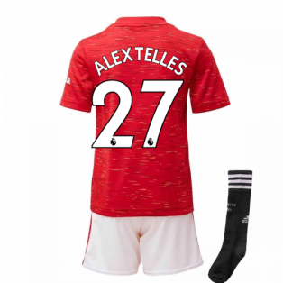 2020-2021 Man Utd Adidas Home Little Boys Mini Kit (Alex Telles 27)
