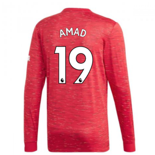 2020-2021 Man Utd Adidas Home Long Sleeve Shirt (Amad 19)