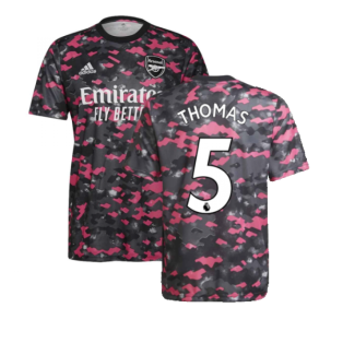 Arsenal 2021-2022 Pre-Match Shirt (Pink) (Thomas 5)