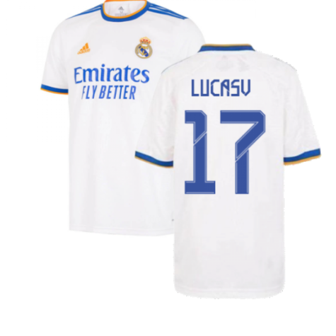 Real Madrid 2021-2022 Home Shirt (Kids) (LUCAS V 17)