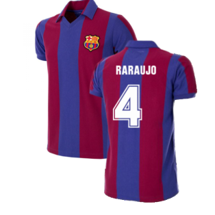 FC Barcelona 1980 - 81 Retro Football Shirt (R ARAUJO 4)