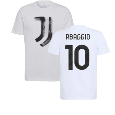 2021-2022 Juventus Training T-Shirt (White) (R BAGGIO 10)