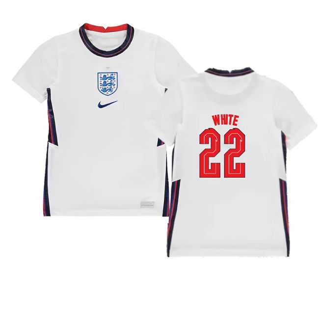 2020-2021 England Home Nike Football Shirt (Kids) (WHITE 22)