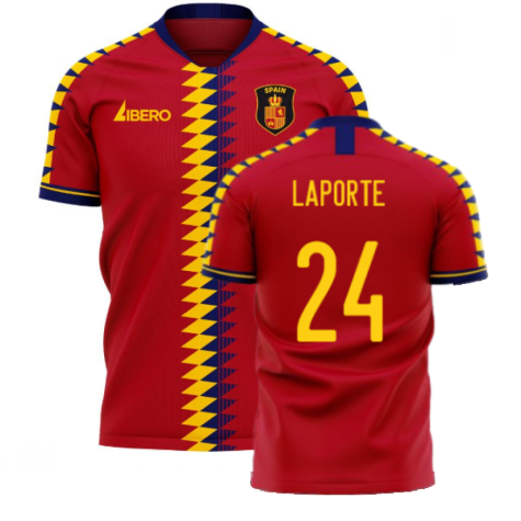 Spain 2023-2024 Home Concept Football Kit (Libero) (LAPORTE 24)