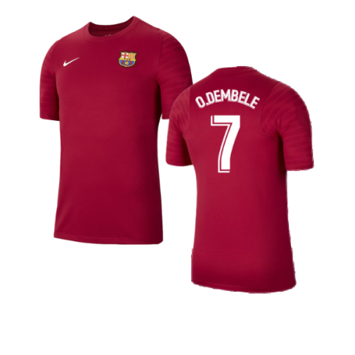 2021-2022 Barcelona Training Shirt (Noble Red) (O.DEMBELE 7)  2021-2022 Barcelona Training Shirt (Noble Red) (O.DEMBELE 7)