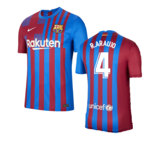 2021-2022 Barcelona Training Shirt (Blue) (R.ARAUJO 4)