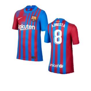 2021-2022 Barcelona Home Shirt (A.INIESTA 8)