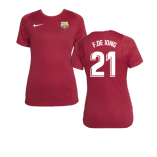 2021-2022 Barcelona Womens Home Shirt (F.DE JONG 21)