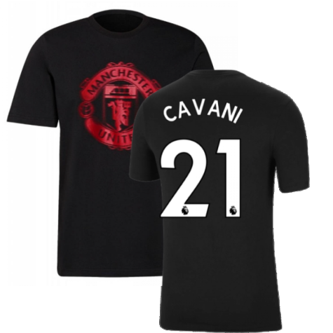 Man Utd 2021-2022 Tee (Black) (CAVANI 21)