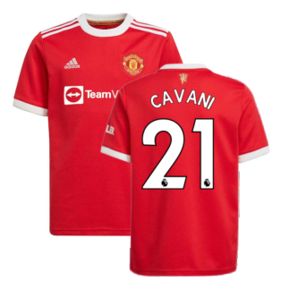 Man Utd 2021-2022 Home Shirt (Kids) (CAVANI 21)