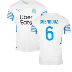 2021-2022 Marseille Home Shirt (GUENDOUZI 6)