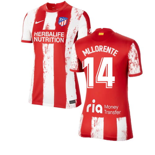 2021-2022 Atletico Madrid Womens Home Shirt (M LLORENTE 14) 2021-2022 Atletico Madrid Womens Home Shirt (M LLORENTE 14)