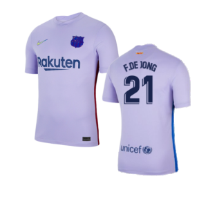 2021-2022 Barcelona Away Shirt (F.DE JONG 21)