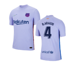 2021-2022 Barcelona Away Shirt (Kids) (R.ARAUJO 4)
