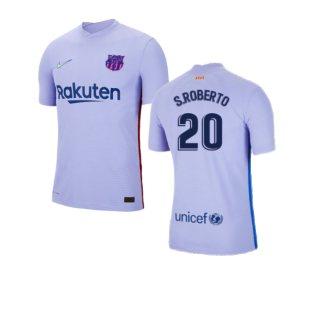 2021-2022 Barcelona Away Shirt (Kids) (S.ROBERTO 20)