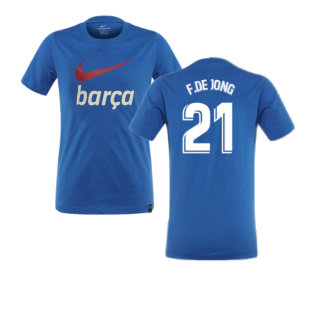 2021-2022 Barcelona Vapor Away Shirt (F.DE JONG 21)