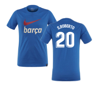 2021-2022 Barcelona Vapor Away Shirt (S.ROBERTO 20)