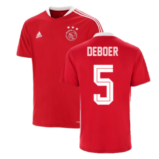 2021-2022 Ajax Training Jersey (Red) (DE BOER 5)
