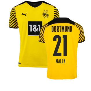 2021-2022 Borussia Dortmund Authentic Home Shirt (MALEN 21)