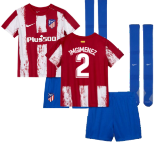 2021-2022 Atletico Madrid Little Boys Home Shirt (J M GIMENEZ 2)