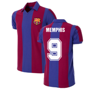 FC Barcelona 1980 - 81 Retro Football Shirt (MEMPHIS 9)