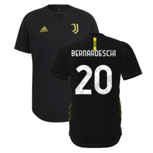 2021-2022 Juventus Travel Tee (Black) (BERNARDESCHI 20)