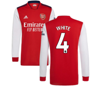 Arsenal 2021-2022 Long Sleeve Home Shirt (WHITE 4)