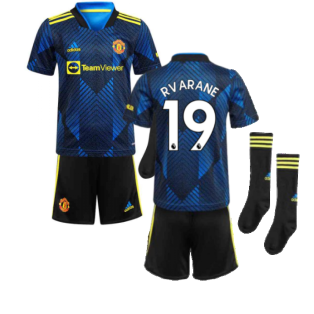 Man Utd 2021-2022 Third Mini Kit (Blue) (R VARANE 19)