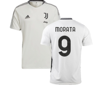 2021-2022 Juventus Training Shirt (White) (MORATA 9)