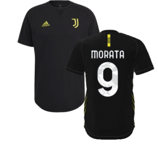 2021-2022 Juventus Travel Tee (Black) (MORATA 9)