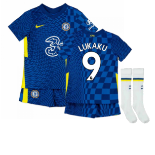 2021-2022 Chelsea Little Boys Home Mini Kit (LUKAKU 9)