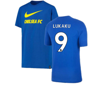 2021-2022 Chelsea Swoosh Club Tee (Blue) (LUKAKU 9)