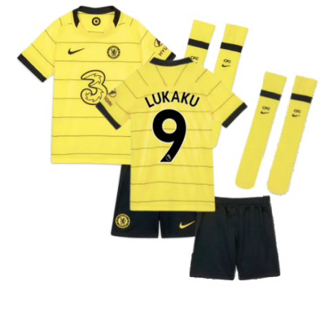 2021-2022 Chelsea Little Boys Away Mini Kit (LUKAKU 9)