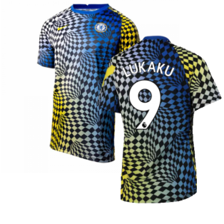 2021-2022 Chelsea Dry Pre-Match Training Shirt (Blue) (LUKAKU 9)