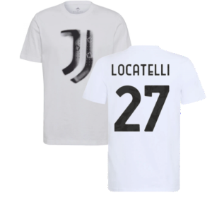 2021-2022 Juventus Training T-Shirt (White) (LOCATELLI 27)