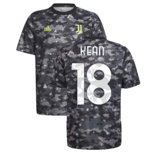 2021-2022 Juventus Pre-Match Training Shirt (Grey) (KEAN 18)