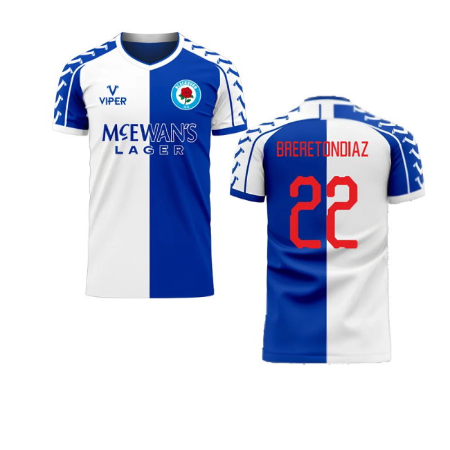 Blackburn 2025-2026 Home Concept Football Kit (Viper) (Brereton Diaz 22)