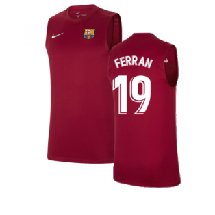 2021-2022 Barcelona Sleeveless Top (Red) (FERRAN 19)