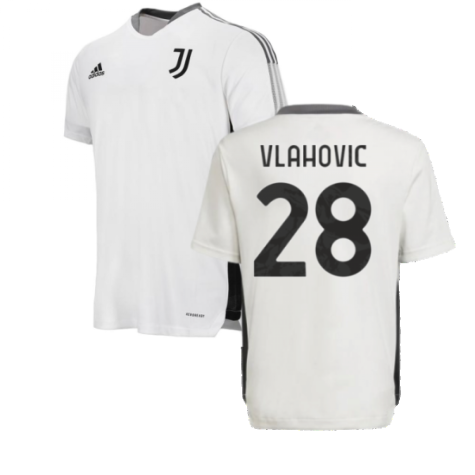 2021-2022 Juventus Training Shirt (White) - Kids (VLAHOVIC 7)