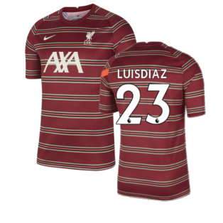 Liverpool 2021-2022 Pre-Match Training Shirt (Red) (LUIS DIAZ 23)
