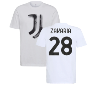 2021-2022 Juventus Training T-Shirt (White) (ZAKARIA 28)