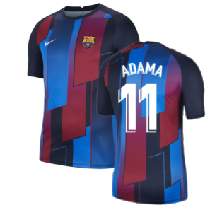 2021-2022 Barcelona Pre-Match Training Shirt (Blue) - Kids (ADAMA 11)