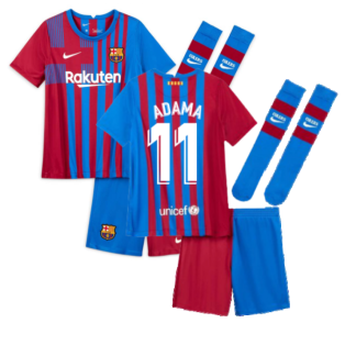 2021-2022 Barcelona Little Boys Home Kit (ADAMA 11)