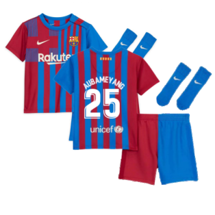 2021-2022 Barcelona Infants Home Kit (AUBAMEYANG 25)