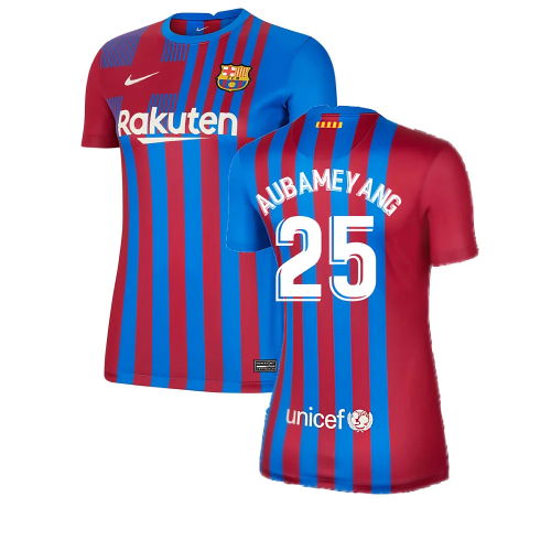 2021-2022 Barcelona Womens Home Shirt (AUBAMEYANG 25)
