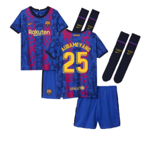 2021-2022 Barcelona Third Mini Kit (AUBAMEYANG 25)
